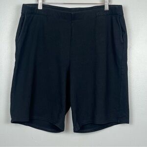 J.Jill PureJill black Pima cotton modal spandex knit athletic style shorts, L.
